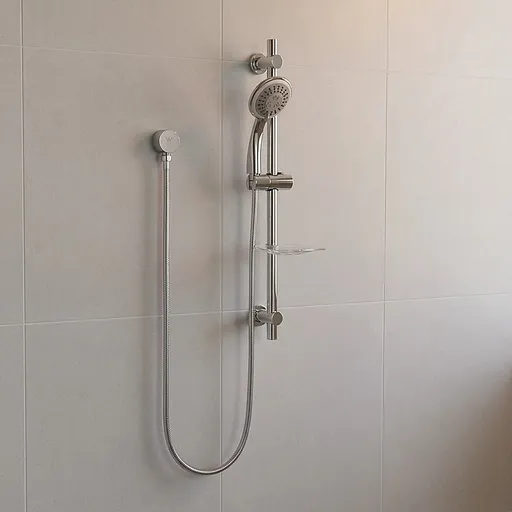Hand Held Shower Rail Soap Dish Bathroom Set