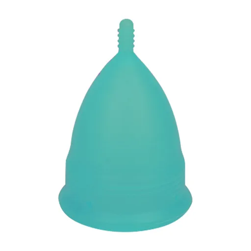 2PCS Reusable Medical Grade Silicone Menstrual Cup(S Size) & 2PCS Matching Sterilizer Box - Microwave Safe Disinfector Case, Heat Resistant 130°C (Blue Set)