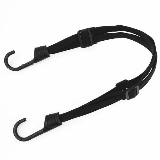 Universal Motorcycle Helmet Luggage Rope 24" Motorcycle Bungee Cord Bandage Retractable Elastic Strap with 2 Hooks (Black)