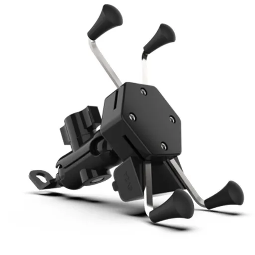 Shelf Motorcycle Scooter X-Type Mobile Phone Holder Bracket Source Navigation with Waterproof Switch （black）