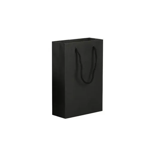 150Pcs Bulk Black Paper Bags Gift Shopping Carry Craft Bag With Cutton Handles - 19*13*6cm