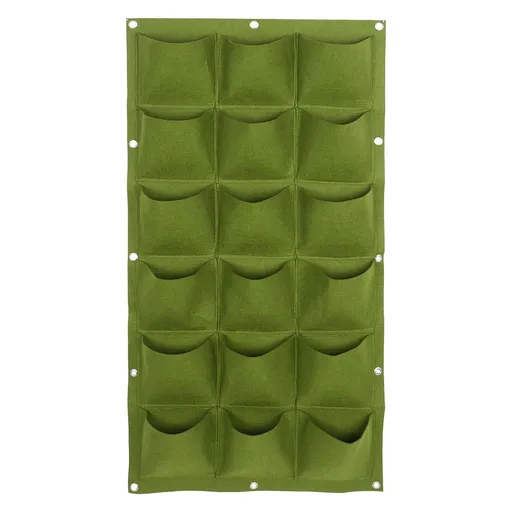 Planting Bag Garden Balcony Wall Vertical Flower Plants Hanging Planter (18 Pockets)