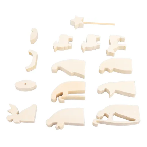 Nativity Set Easter Scene Wooden Decoration Resurrection Scene Figurines Ornaments Countertop Decorative Crafts Accessories