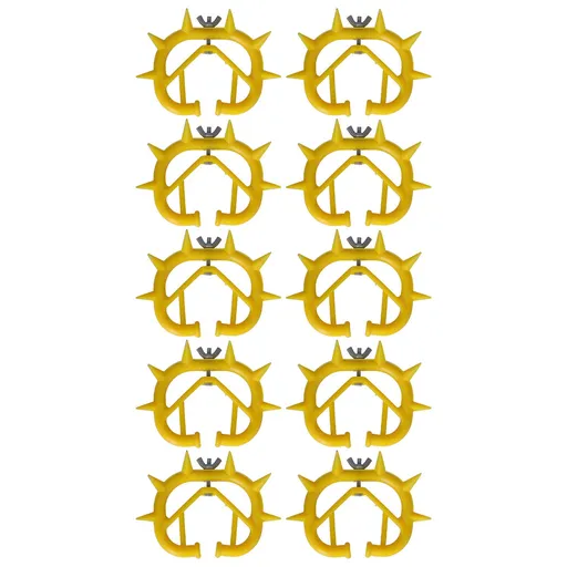 10pcs Cow Nose Thorn Thick Plastic Prevent Milk Sucking Calf Weaner for Farm LivestockYellow