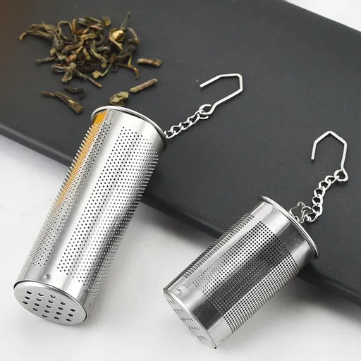 Tea Infuser with Chain Rustproof Anti-deformed Easy to Clean Spill Resistant Even Stainless Steel Fine Mesh Tea Filter 2pcs