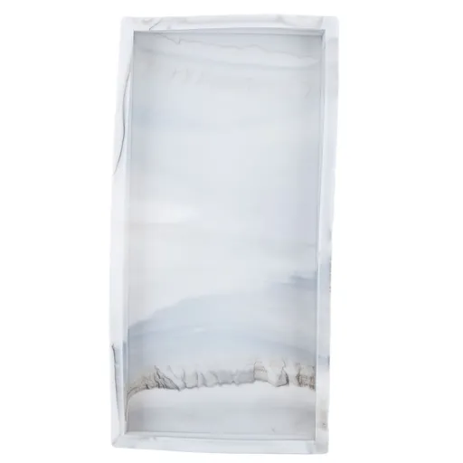 Silicone Storage Tray Silica Gel Kitchen Sorting Plate Tray Cosmetics Organizer Tray for Bathroom Dressing Table Marble Color Small Size