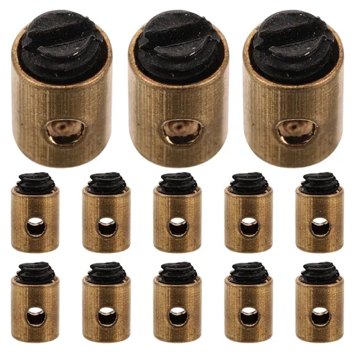 Cable Nipples Barrel Clamp for Throttle Control Throttle Cable Clamp Golden Metal 20pcs