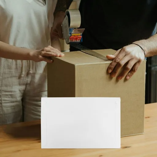 White Cardboard Photo Envelope Self-Sealing for Office Document Shipping 15Pcs