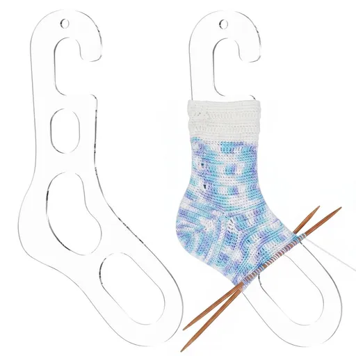 2Pcs Acrylic Sock Blockers Transparent Knitting Stocking Blocker for Knitting and Crochet Stocking Knitter 0.12 in Thick