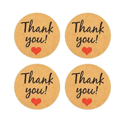 UP TO 80PCS Stickers Labels Thank You Stickers Gift Wrapping Craft Scrapbook DIY - 12*5PCS Style 4