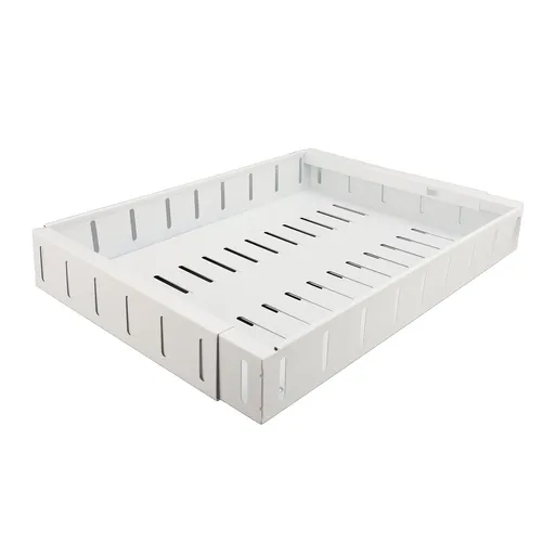 Pull Out Cabinet Organizer Expandable Adhesive Cabinet Slide Out Drawer for Pantry Closet White