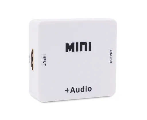 Multifunctional 1080P HDMI-compatible to HDMI-compatible 3.5mm R/L Audio Converter Extractor Splitter White