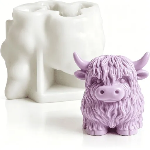 Silicone Mold for Candle Making, Cute 3D Cow Resin Mold for Diy Candles, Soap, Wax, Epoxy Casting, Plaster Craft & Home Decor