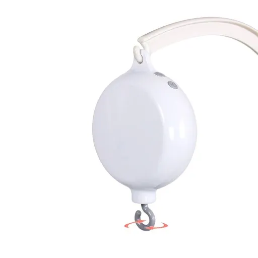 Baby Crib Mobile Motor, Rechargeable - Operated Music Box with Connectivity, Spinner Crib Mobile（white）