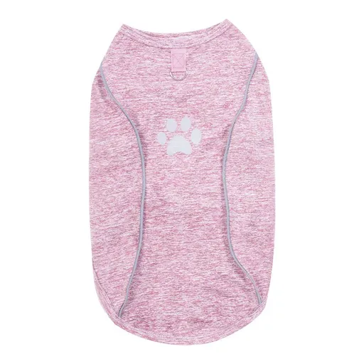 Lele Meow Reflective Vest Dog Clothes Poly Cotton Traction buckle reflective strip vest-leather powder L back length 39 bust 49 neck circumference 36