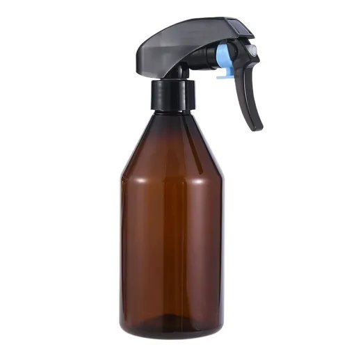 2 Pack Amber Spray Bottles, 7.31x2.54in 300ml Plastic Trigger Sprayer for Cleaning Solutions Plants, Mist & Stream Modes