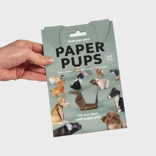 2 Pack Dog pattern DIY 3D Paper animal Origami Kit - Sheets Foldable animal Craft Set - Creative Desktop Decoration, Art Activity and Stress Relief Toy - Unique Pet Lover Gift