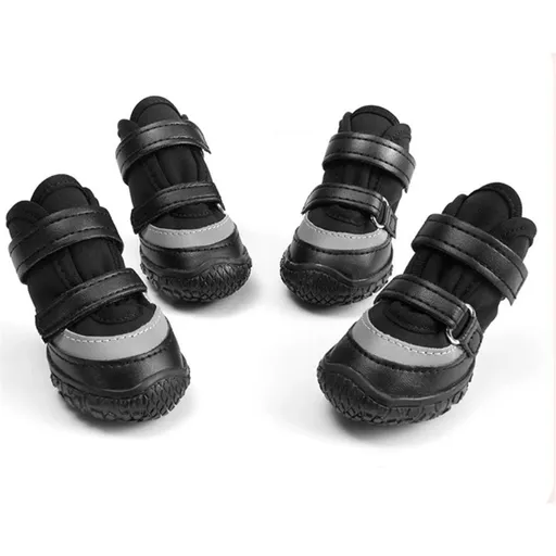 Dog Shoes for Small Dogs, Breathable Dog Boots Paw Protector for Hot Pavement Winter Snow, Dog Booties with Reflective Strips Rugged Anti-Slip Sole for Hardwood Floors Walking Black Size 2