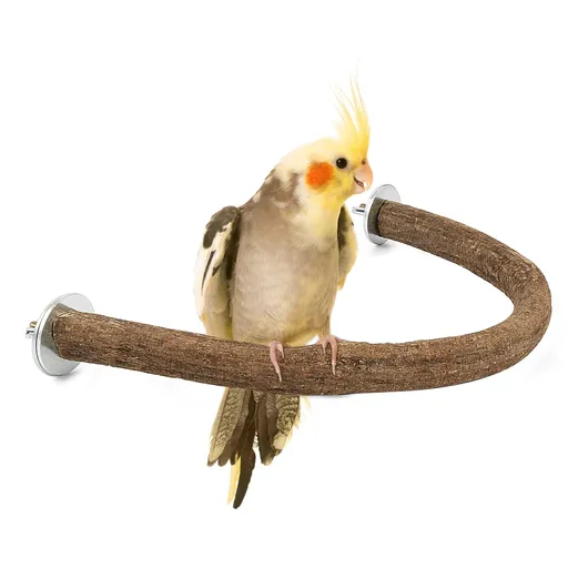 Parrot Bird Natural Wood Stand Perch Swing, U Shape The unique shape of the perches provides excellent foot exercise
