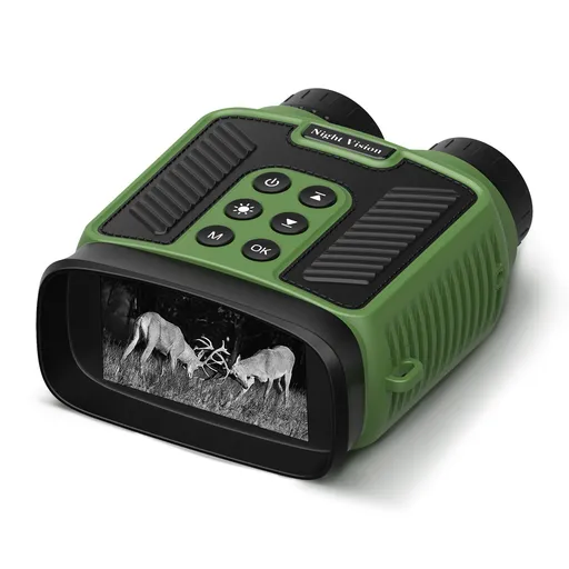 Green 4K Ultra HD Digital Night Vision Binoculars - Infrared Scope for Hunting & Outdoor Observation