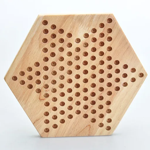Wooden Chinese Checkers Board Game Set, Colorful Chinese Checkers Board Game Classic Strategy Family Board Game for Kids and Adults