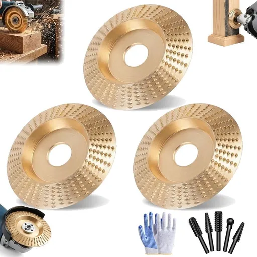 Angle Grinder Polishing Pad, Heavy-Duty Wood Carving Disc Set, Tungsten Carbide Sanding Discs, Tungsten Carbide Grinding Wheel Wood Carving, Tungstens Carbide Wheel Cuts Wood, for Polishing Buffing