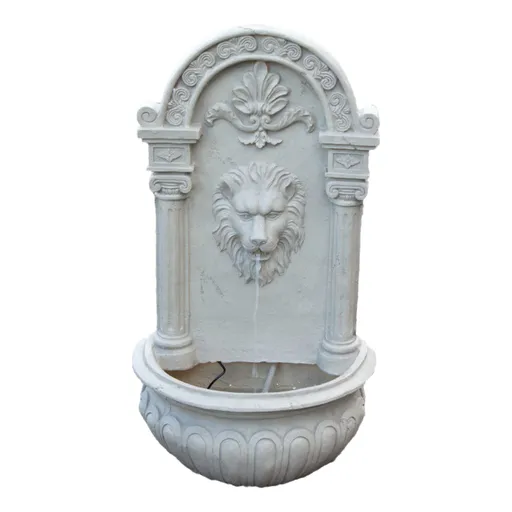 Samland SOLAR DECORATIVE LION WALL WATER FOUNTAIN FEATURE