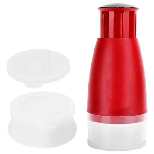 Manual Chopper Hand Press Garlic Ginger Garlic Chop Cutter Household with 2pcs Plastic BoxRed