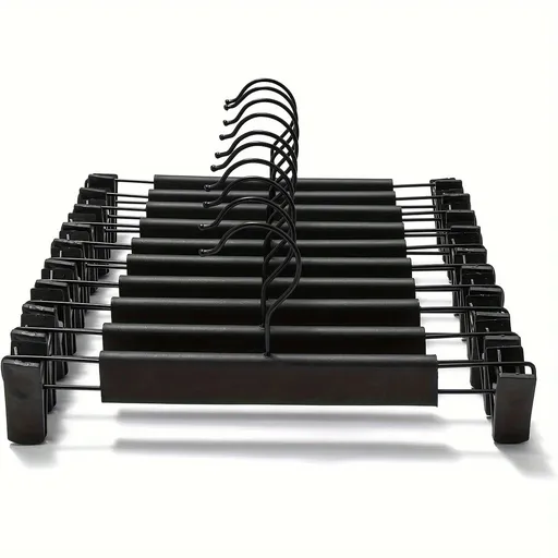 20pcs Super Anti-Slip Pants Hangers with Clips, Thickened Plastic Dual-Use Skirt/Pants Hangers, Seamless Anti-Mark Home Drying Racks, Wardrobe Organizer Essential.