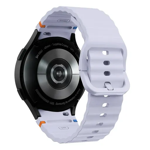 Silicone Watch Band Compatible with Samsung Galaxy Watch 4 Classic Official Purple, 42mm 46mm