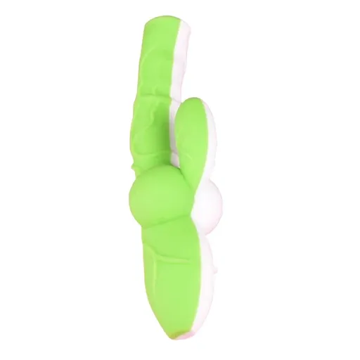 House Of Dasein Faak Silicone Ribbed Realistic Dildo Vibrator Prostate Massage Sex Toys - Green White