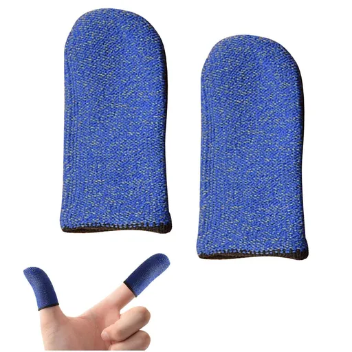 2PCS Thumb Gloves,Thumb Sleeves Mobile - Nonslip Anti-Sweat Carbon Fiber Thumb Sleeves for Touch Screen Electronics