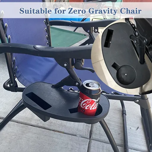 Chair Cup Holder Set of 2, Durable Zero Gravity Chair Tray, Zero Gravity Lounge Beach Recliner Chair with Mobile Phone Slot