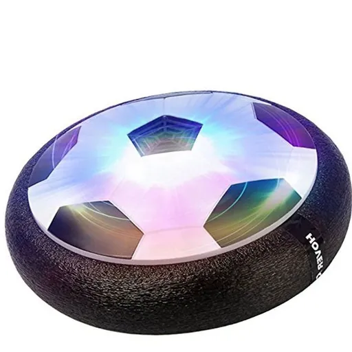 Hover Soccer Ball with LED Light Indoor & Outdoor Games Black, White