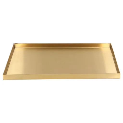 Modern Metal Gold Plate Rectangle Storage Tray Cosmetic Jewelry Display Stainless Steel Tray