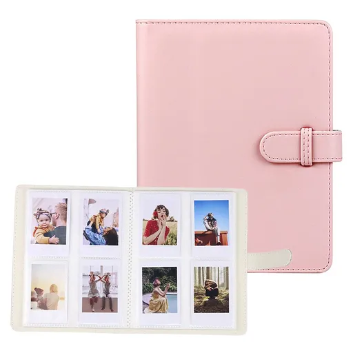 Photo Album Retro PU Cover 128 Photos 15.5x20cm Waterproof Durable