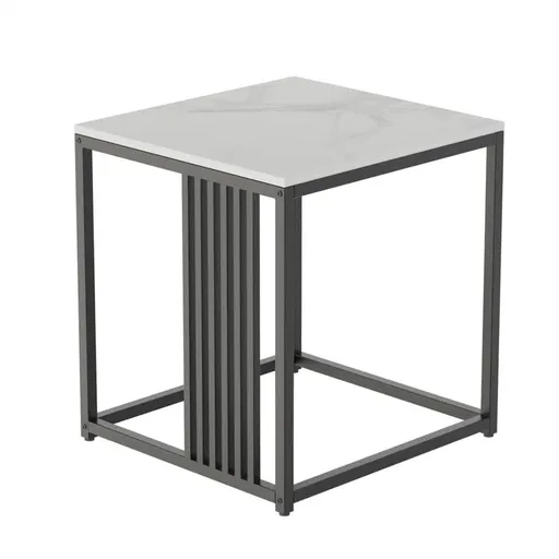 Premium Natural Marble Texture Side End Table Coffee Table Large Bedside Table