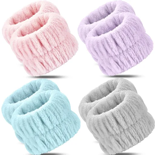 Wrist Bands or Washing ace, 8pcs Spa ace Washing Wristbands, Microiber Arm Wrist Towels, Absorbent Wash Wristbands or Woman Men, Prevent Water rom Spilling Down Your Arms