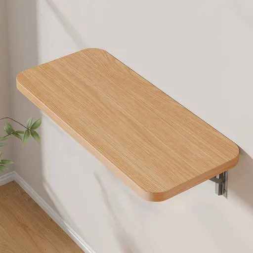 Wall Mounted Folding Table, Laundry Folding Table With Heavy Duty Metal Collapsible Shelf Brackets, Wall Mounted Desk Fold Down For Small Spaces