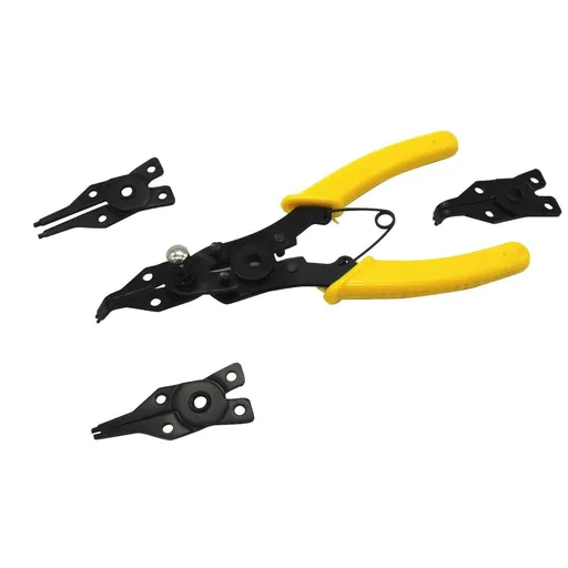 4 in 1 Snap Ring Pliers Set for Removal of Retaining Clip Circlip Snap Rings Wrist Pin Clips Internal External CirClips Automotiv