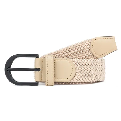 Men's Woven Belt Beige 03