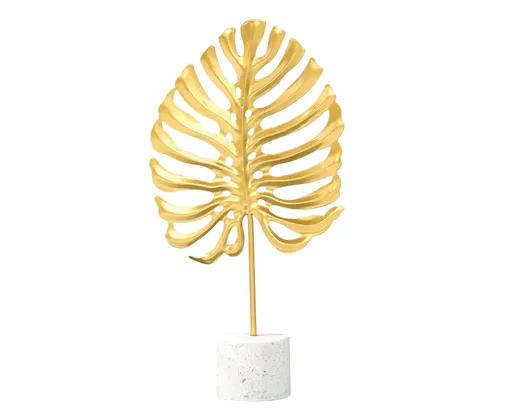 Iron Monstera Leaf Ornament Photo Prop Living Room Desktop TV Cabinet Decoration- S