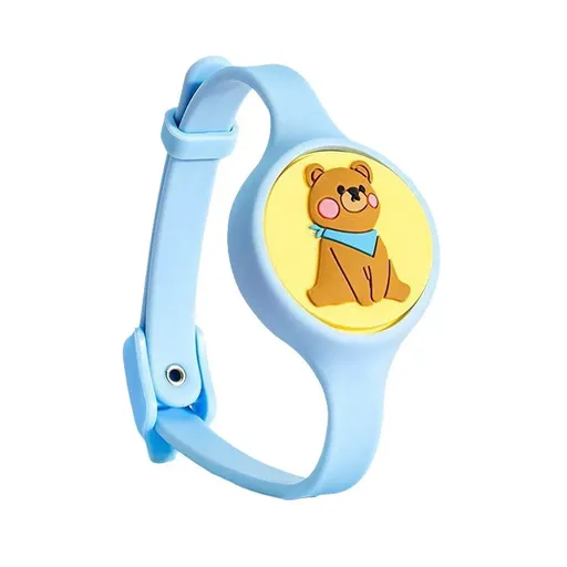 Dog Collar Essential Oil Mosquito Repellent Adjustable Silicone Blue Bear