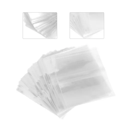 200Pcs Clear Heat Shrink Bag PVC Tamper Evident Shrink Wrap Film for Small Containers