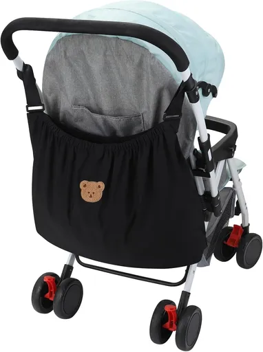 Universal Stroller Organizer, Large Storage Stroller Bag Fits for Uppababy, Nuna, Britax, Doona Strollers, Non-Slip Adjustable Storage Caddy Accessories for Stroller Crib