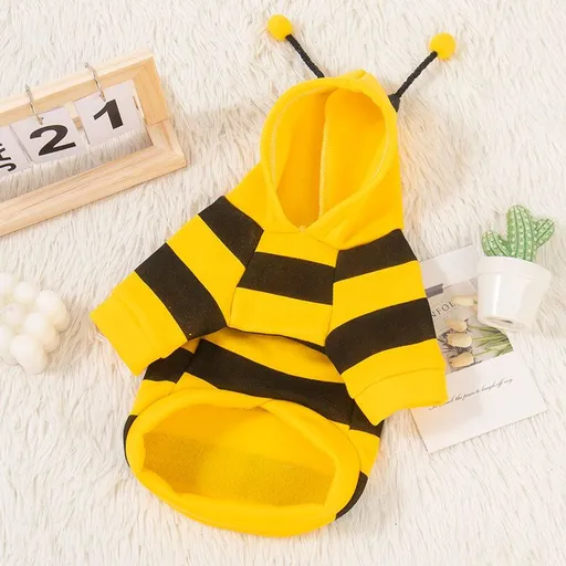 AMOOR Dog Bee Costume Hoodie Wings Beekeeping Suit XS