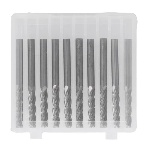 10Pcs 4 Flutes Milling Cutter No Burr Engrave Machine Knife 3.175x15mm for Acrylic MDF PVC