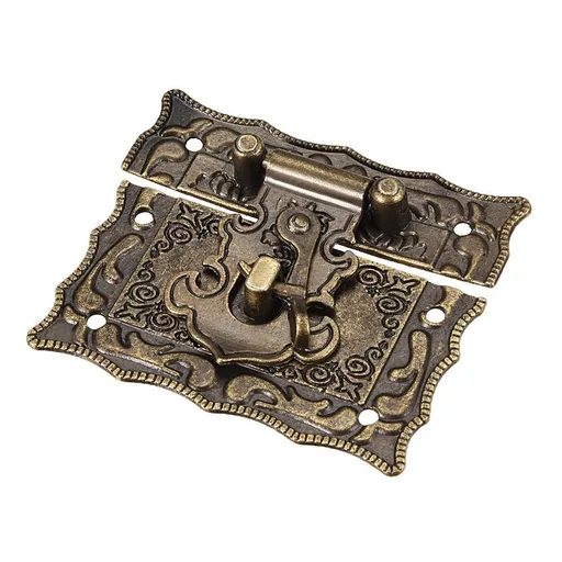 1 Sets Wood Case Chest Box Rectangle Clasp Closure Hasp Latches Qinggu Copper 66 x 56mm Wood Case Chest Box Rectangle Clasp