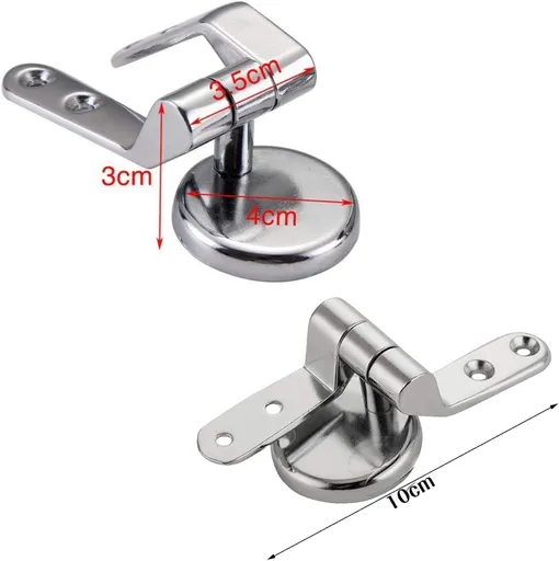 1 Pair Zinc Alloy Toilet Seat Hinge Mountings with Bolts Screw and Nuts Top Tightening Toilet Lid Hinge Toilet Replacement Part