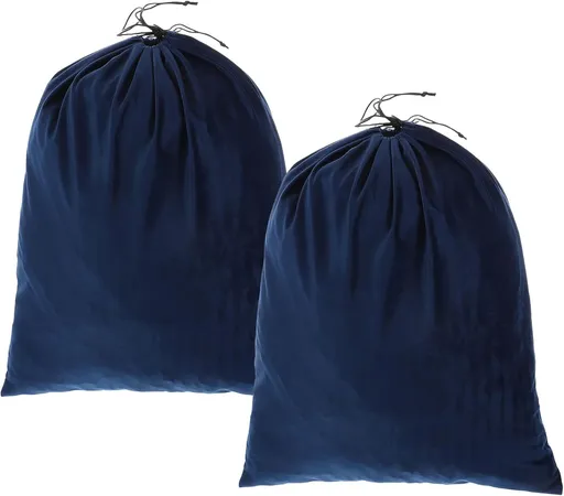 2 Pack Dust Bags for Handbags, 19.3x23.7" Cotton Drawstring Storage Pouch Bag Dust Cover Storage Bags for Purses Shoes Boots Daily Travel Storage, Navy